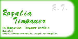 rozalia timpauer business card