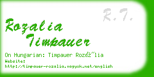 rozalia timpauer business card